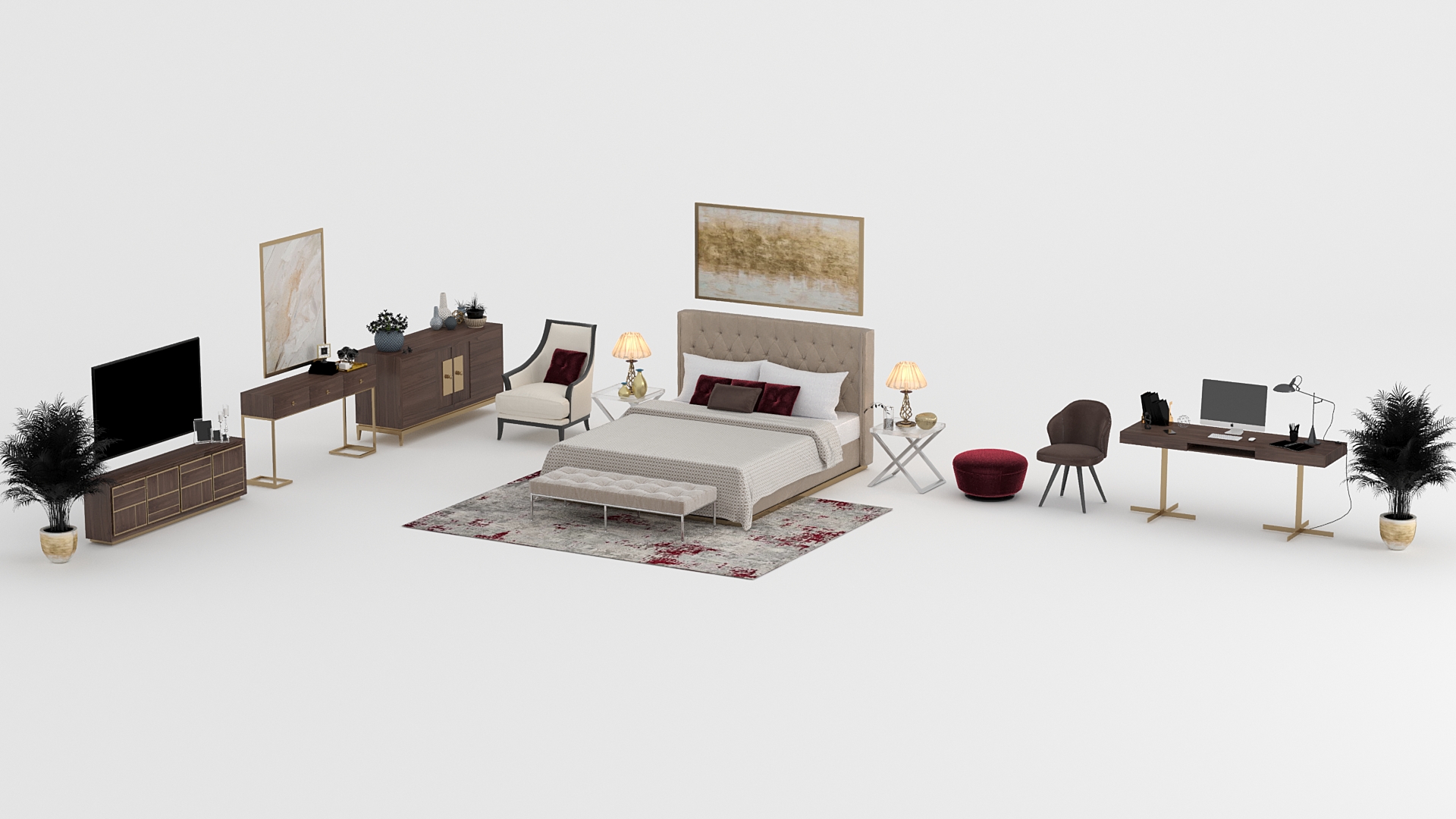 Glam virtual staging style